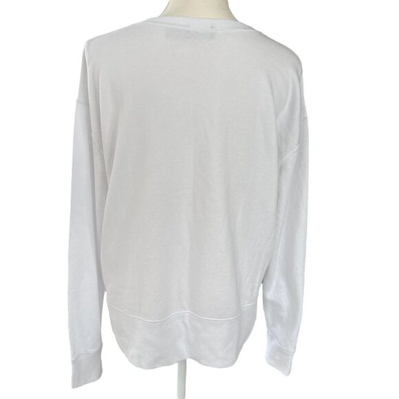 Polo Ralph Lauren French Terry Raised Logo Crewneck Sweatshirt White Size M - Picture 3 of 8